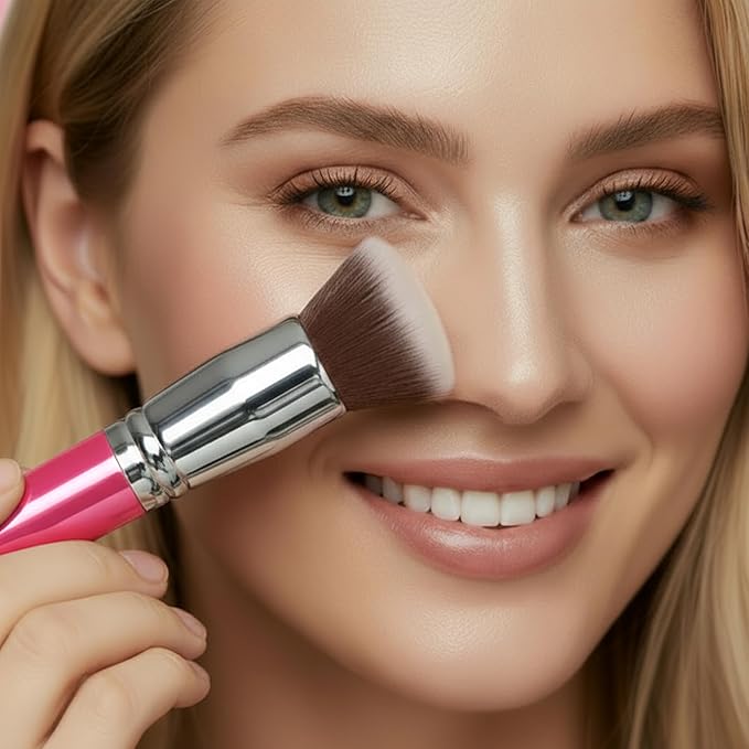 Lamora Flat Top Kabuki Foundation Brush - Liquid Cream Powder Face Brush
