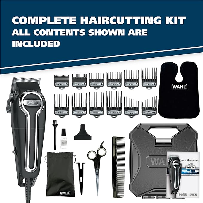 Wahl USA Elite Pro High-Performance Corded Home Haircut & Grooming Kit