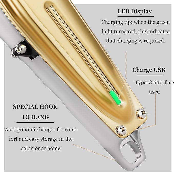 KEMEI Professional Beard & Hair Trimmer for Men Cordless T-Blade Trimmers