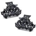Camila Paris CP2391/2 French Hair Clip for Women, Set of 2 Small Black Antique, Girls Hair Claw Clips Jaw Fashion Durable Styling Hair Accessories for Women, Made in France