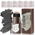 Eyebrow Stamp Eyebrow Stencil Kit Smudge-Proof Waterproof Dark Black