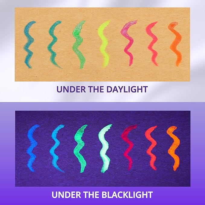 Wismee Metallic Neon Liquid Eyeliner, Glitter Neon Colored Eyeliners Pen, High Pigmented, Waterproof Smudge-Proof and Long-Lasting Metallic Eye Makeup for Halloween Christmas,Shimmer Blue