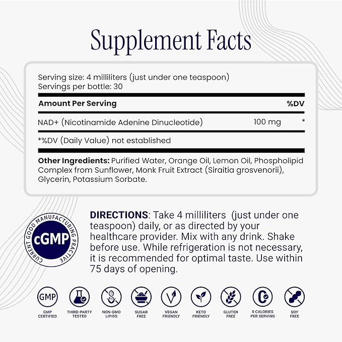 Rho Nutrition Liposomal NAD+ Liquid Supplement
