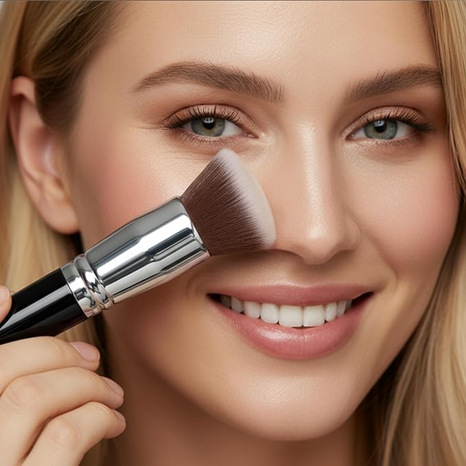 Lamora Flat Top Kabuki Foundation Brush - Liquid Cream Powder Face Brush