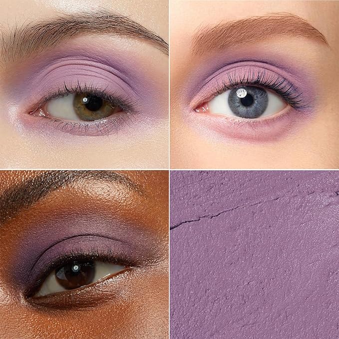 Wavuketu Purple Mauve Eyeshadow Stick Blendable Cream Eyeshadow Hypoallergenic Neutral Eye Shadow Stick, Waterproof Long Lasting High Pigmented Smokey eyeshadow Pencil (17# Mauve Matte)