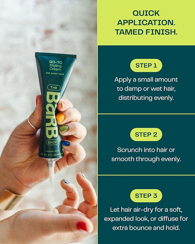 Barb Styling Cream, Soft Hold Hair Styling Cream for Women & Men