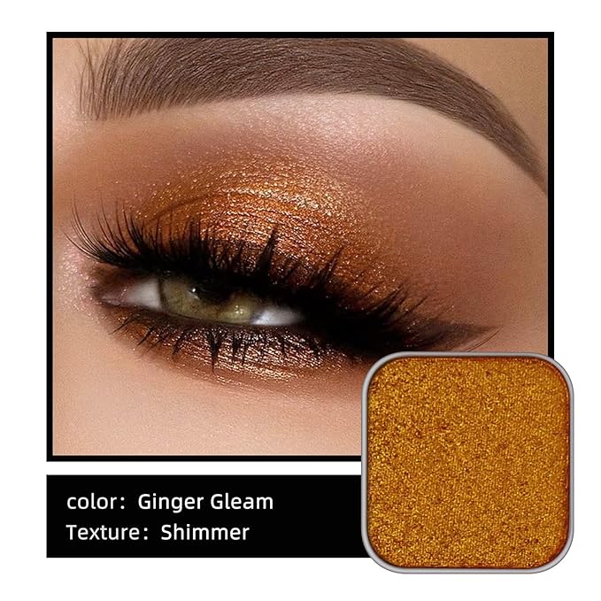 Fillwie Antique Gold Shimmer Eyeshadow Single Refill - Ginger Gleam (Gold)