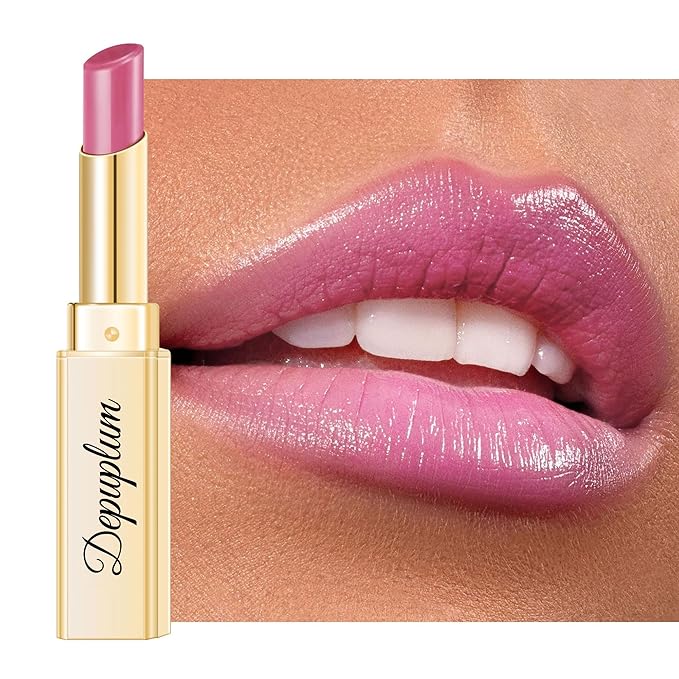 Depuplum Pink Lipstick for Women Moisture Lip Gloss Tinted Lip Balm