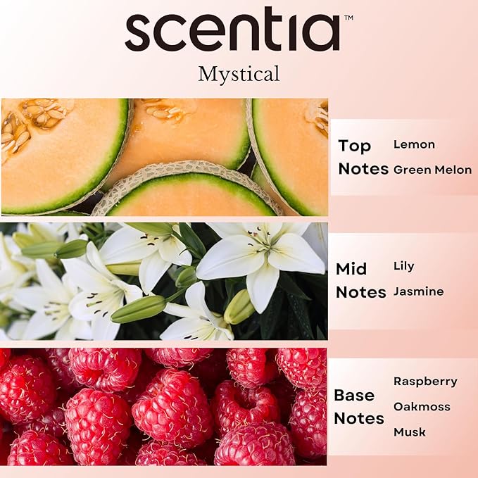 Scentia Mystical Aromatherapy Oil for Diffuser – Hotel Scent Inspired by Wynn Las Vegas – 20 mL – Melon, Raspberry & Jasmine Natural Fragrance Oil for Waterless & Cold Air Diffusers, Made in USA
