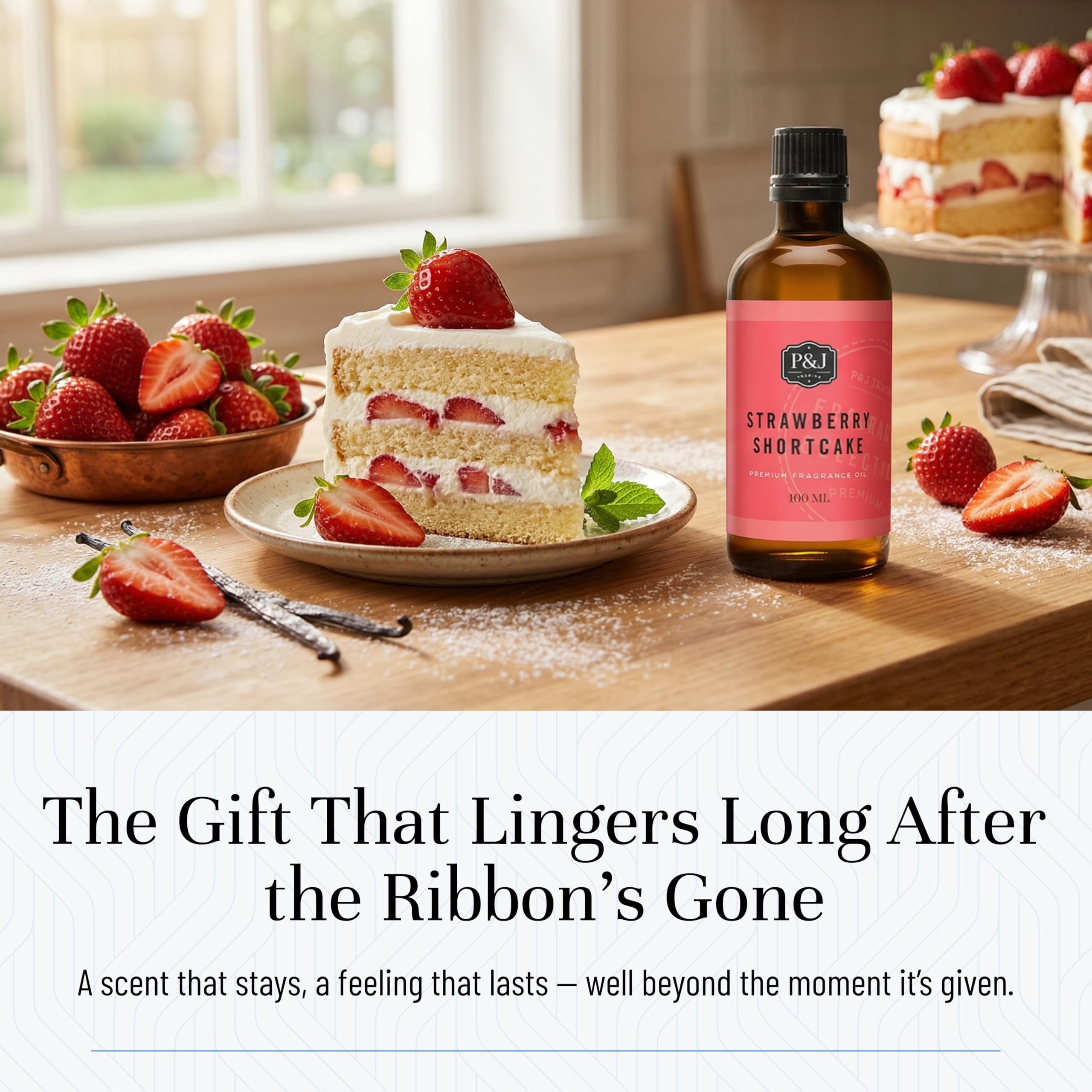 P&J Trading Fragrance | Strawberry Shortcake Oil 100ml - Candle Scents for Candle Making, Freshie Scent, Soap Making Supplies, Diffuser Oil Scents