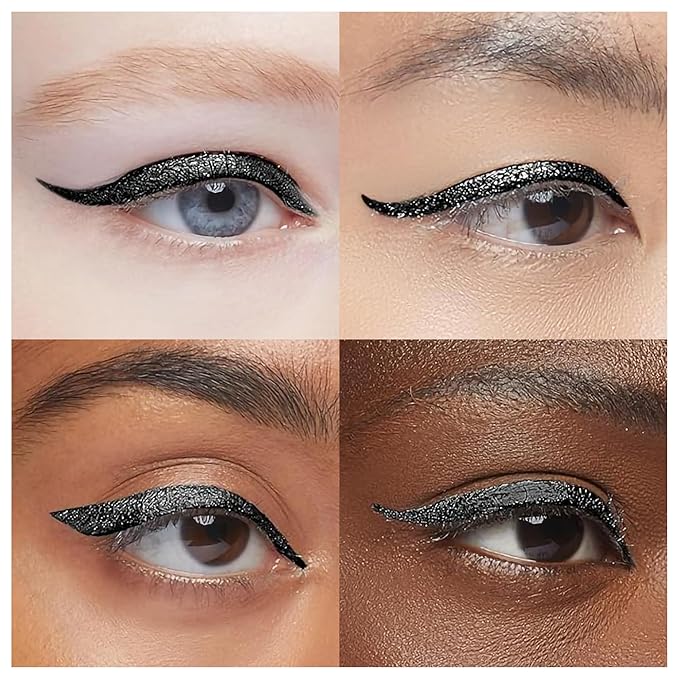 EPILYNX Liquid Eyeliner, Waterproof Vegan, Shimmer Black, 2mL