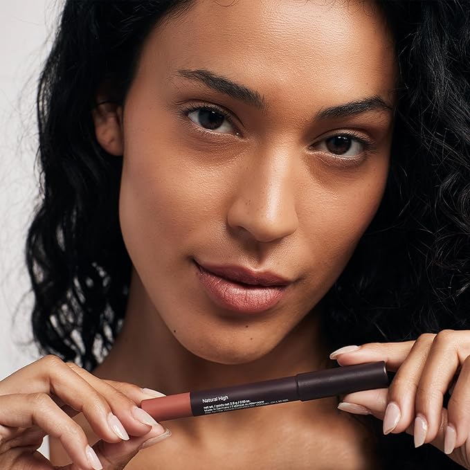 VASANTI Matte Crush Lipstick Pencil – Natural High Nude Beige – Soft, Velvety Matte Finish, Waterproof, Smooth Application – Natural, Vegan, Paraben-Free Lip Color