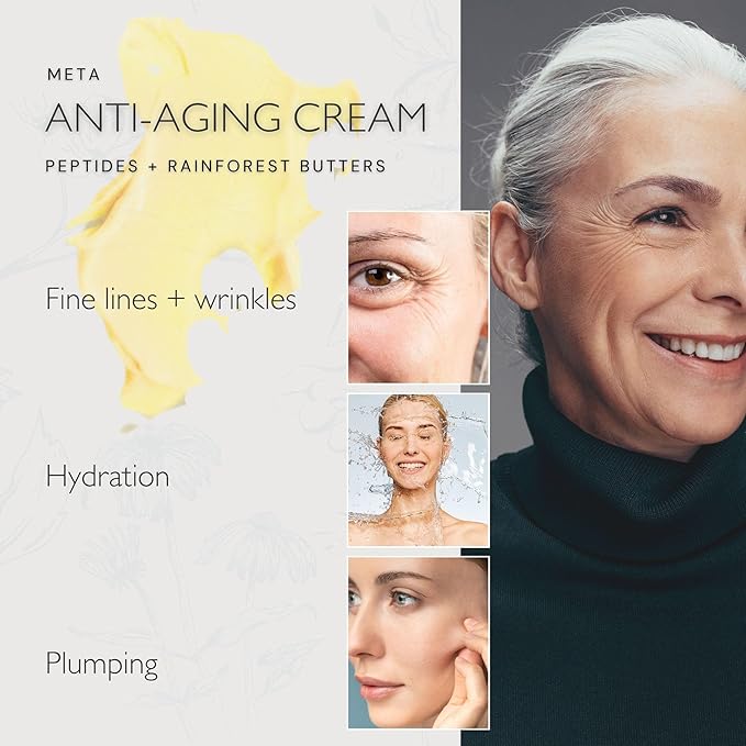 Just Us Skincare, Advanced Day & Night Face Cream for Mature Skin, Deeply Hydrates, Firms & Smooths Visible Signs of Aging, with Peptides and Bacuri – 50ml / 1.67 oz