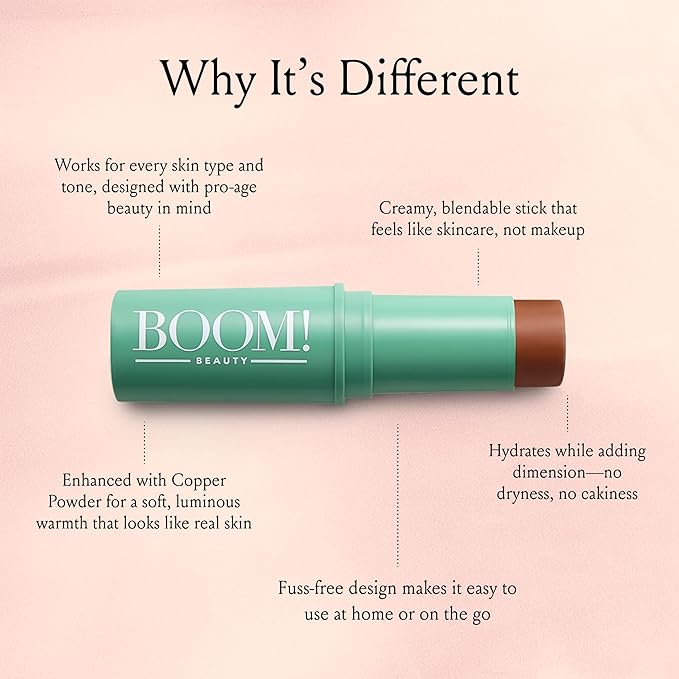 Boomstick Bronze™ 3-in-1 Cream Blush Stick for Eyes, Lips & Cheek