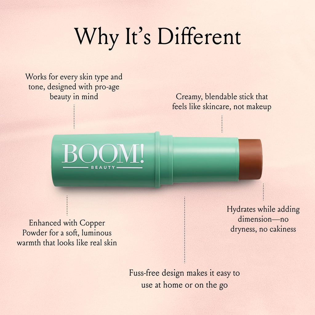 Boomstick Bronze™ 3-in-1 Cream Blush Stick for Eyes, Lips & Cheek