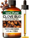 100% Pure Clove Oil - 4 Fl Oz Clove Essential Oil for Hair, Skin, Diffuser, Aromatherapy & DIY Soap Making Scent