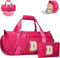 Vogewood Gift for Grandkids, Girls Personalized Initial Travel Duffle Bag
