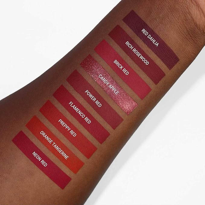 Aromi Candy Apple Metallic Liquid Lipstick, Dark Red Shade