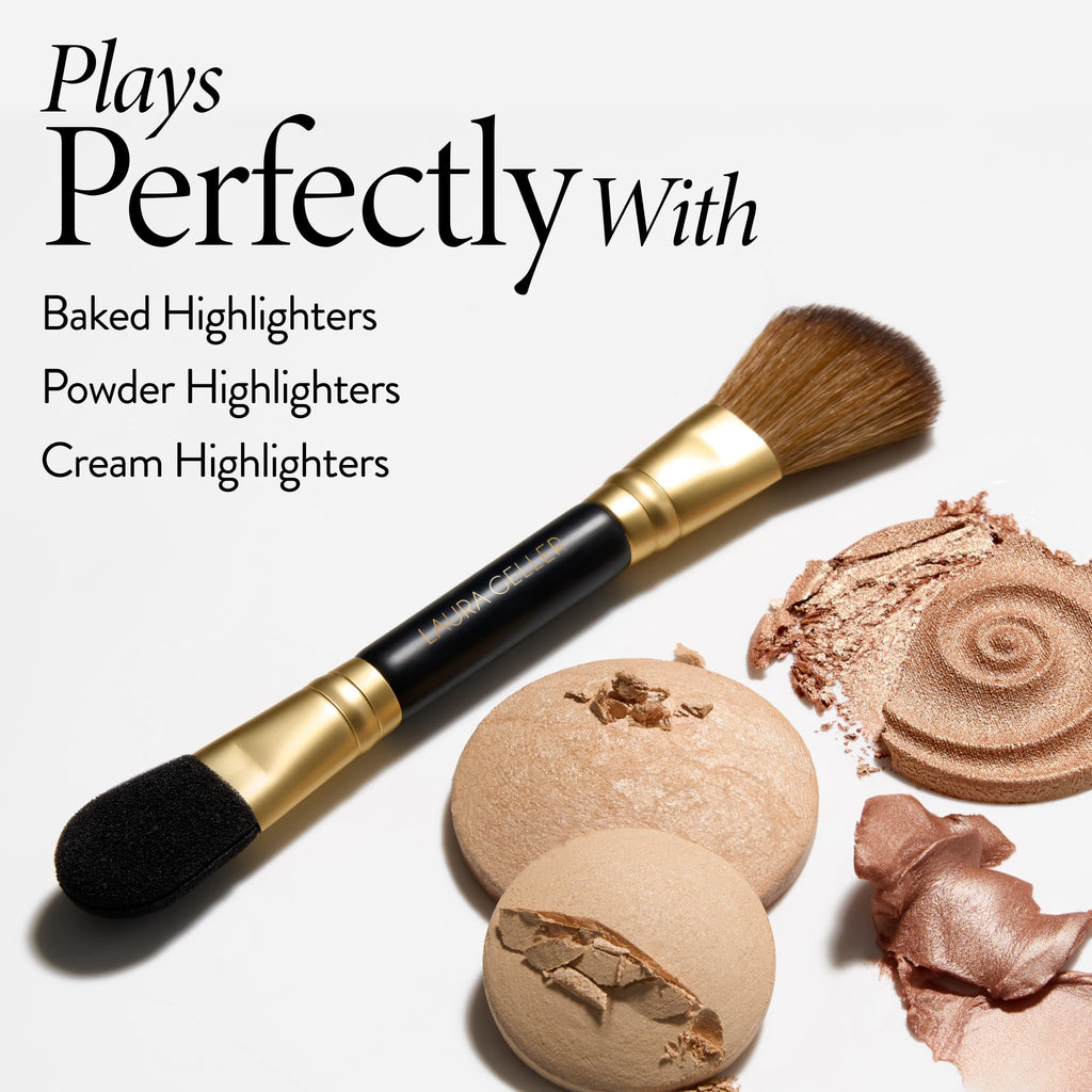 LAURA GELLER NEW YORK Cosmetic Professional Makeup Brushes - Cruelty-Free - 10 Dual-Ended Highlighter Brush