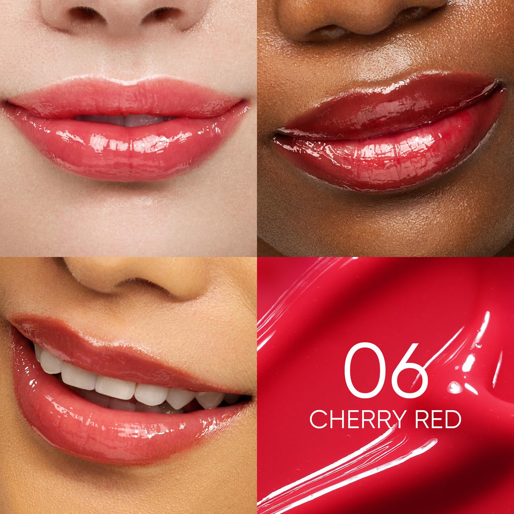 SKINTIFIC Brightening Lip Serum, Hydrating & Plumping (06 Cherry Red)