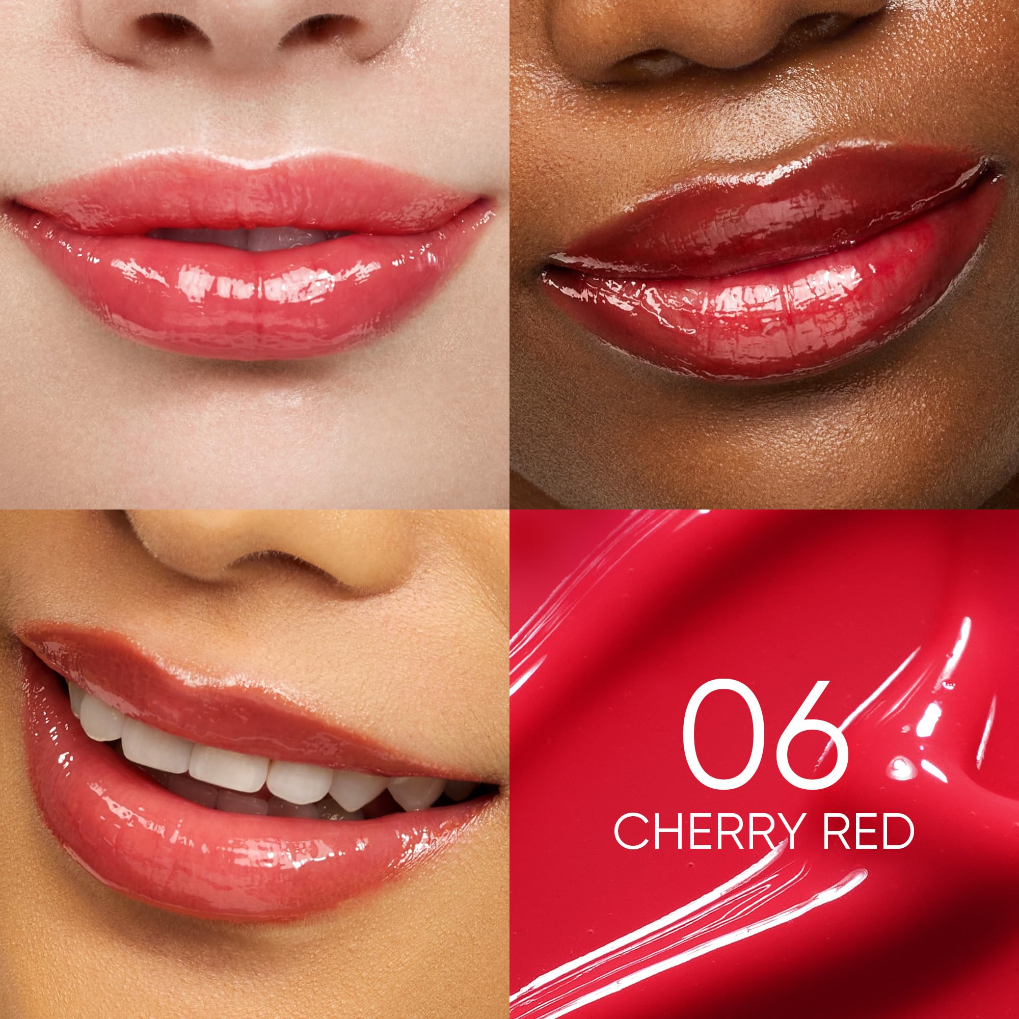 SKINTIFIC Brightening Lip Serum, Hydrating & Plumping (06 Cherry Red)
