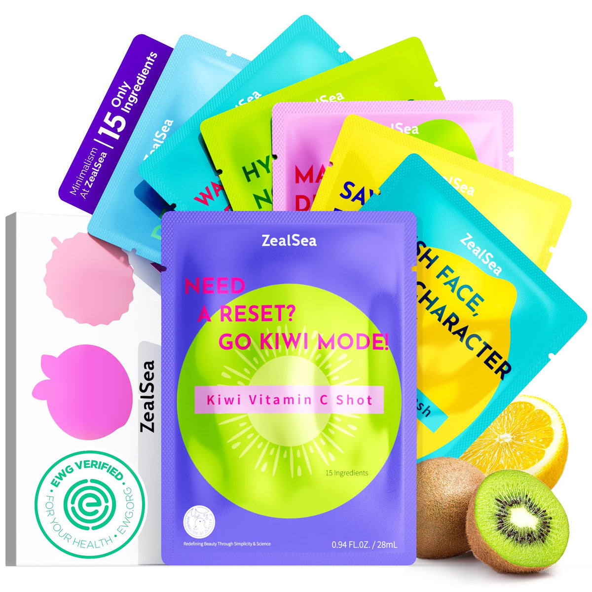 ZealSea EWG Face Masks Skincare Set, 21 Pack Spa Party Gifts for Teen Girls