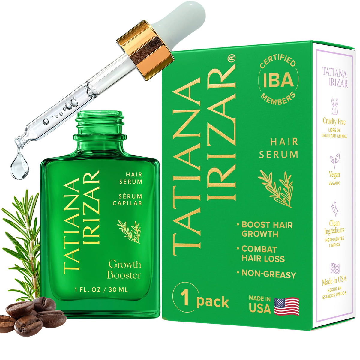 Hair Serum for Hair Growth Serum Women Made in USA - 2 Pack Scalp Serum for Hair Growth Non-Greasy Rosemary & Amla Hair Care Vegan 1 Oz Hair Loss Treatment for Women Regrowth Treatment