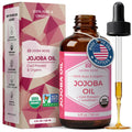 Leven Rose Jojoba Oil Organic Cold Pressed for Skin, Hair & Nails, 4 oz
