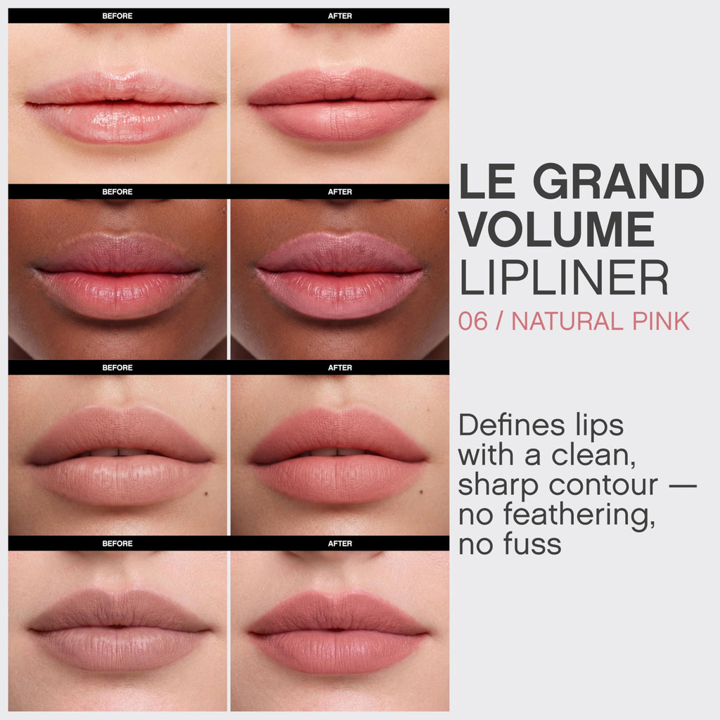 Vivienne Sabó Gel Lipliner Le Grand Volume Sharpenable, Long-Lasting Smudge-Proof Lip Liner & All-Over Lip Color, Creamy Precision Formula, Comfortable Wear, 06 Natural Pink