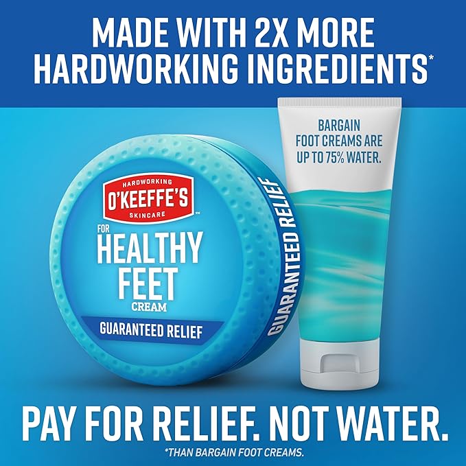 O'Keeffe's Healthy Feet Foot Cream, 3.2 oz Jar, 1-Pack For Extreme Dryness