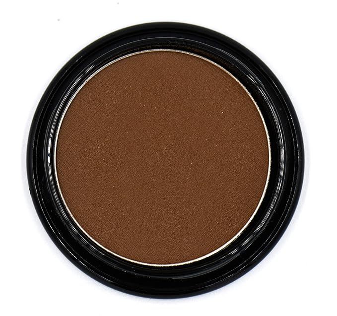 Pure Ziva Chocolate Brown Chestnut Cocoa Matte Opaque Pressed Powder Single Vegan Eyeshadow; Talc, Paraben & Cruelty Free