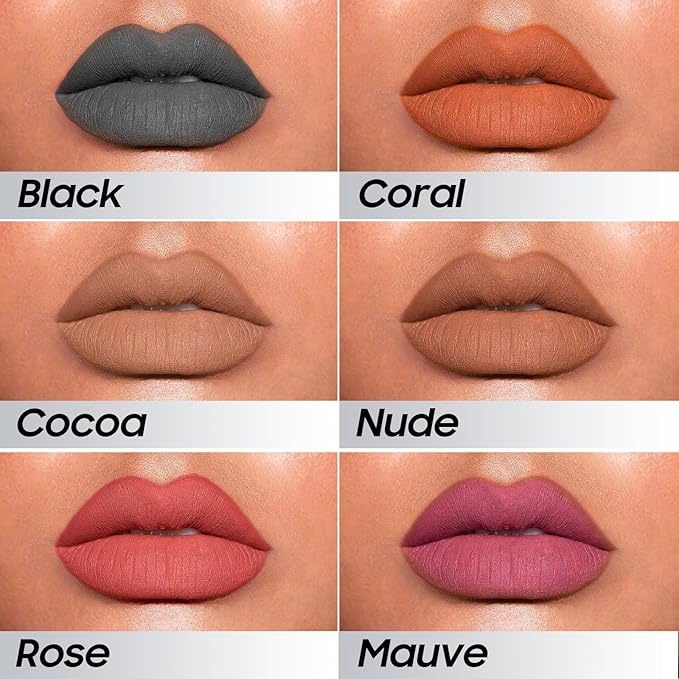 Anguishil Lip Stain- Lip Stain Peel Off Gifts for Women Mom Wife, Lip Gloss Transfer-Resistant Waterproof Smudge-Proof Moisturizing, Lip Tint All-Day Color Hold (Black)