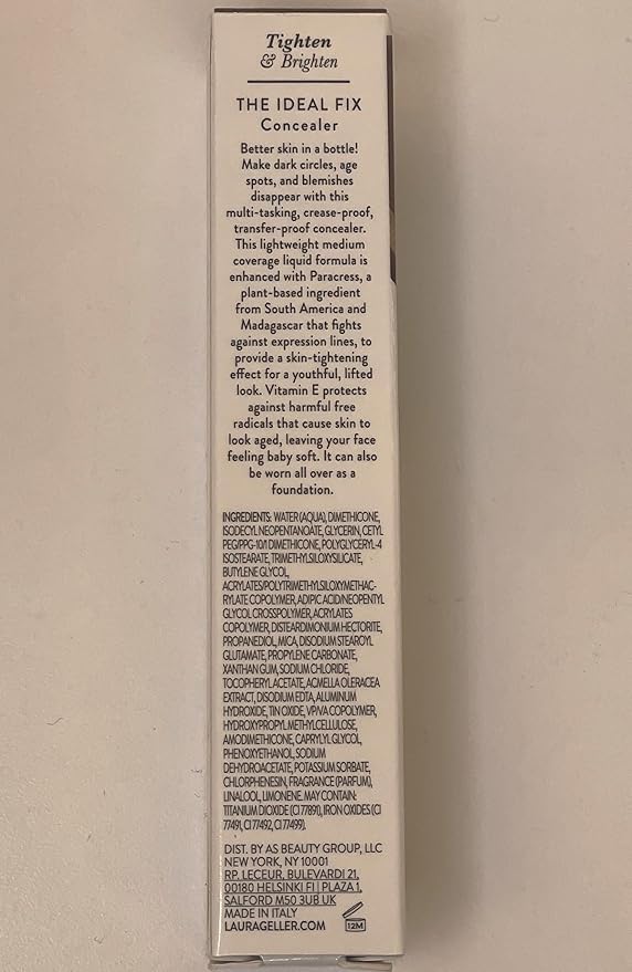 LAURA GELLER NEW YORK Ideal Fix Under Eye Concealer for Mature Skin – 07 Deep - Full Coverage, Anti-Aging, Color Correcting – Covers Dark Circles & Blemishes – Hydrating, Crease-Free, Long-Lasting