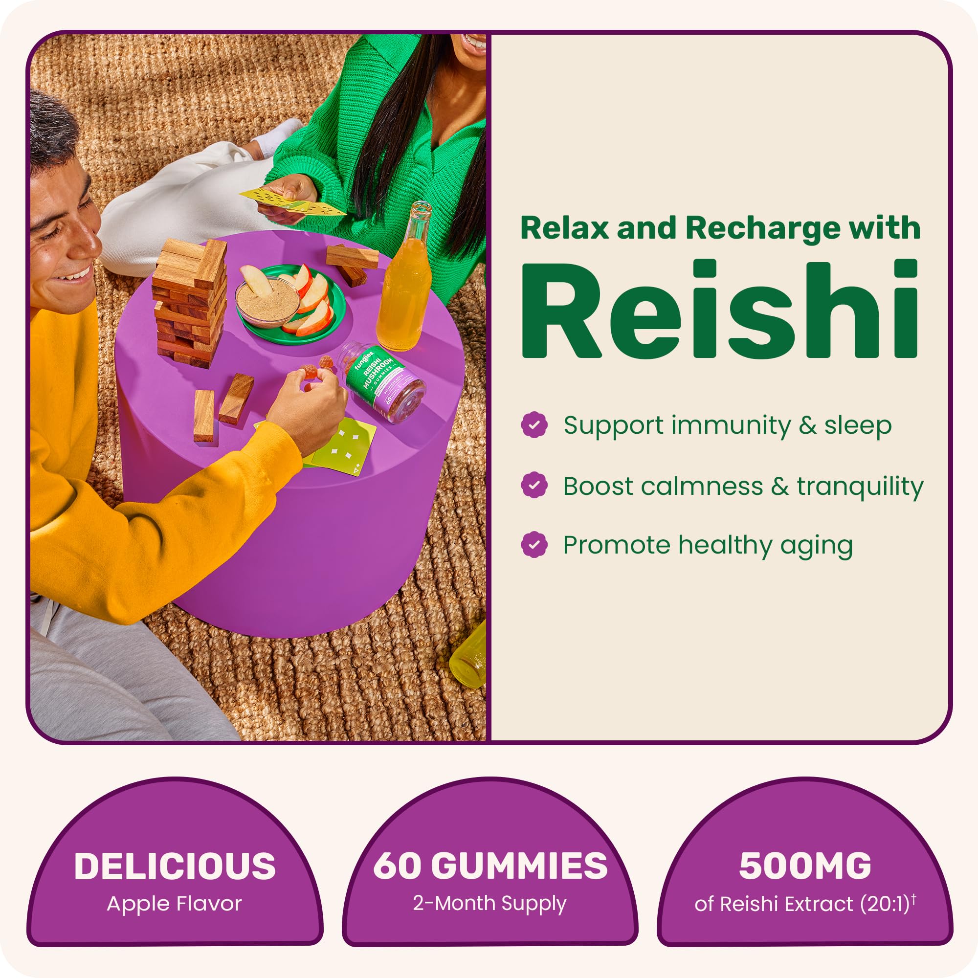 Fungies Reishi Mushroom Extract Gummies | 60 Count