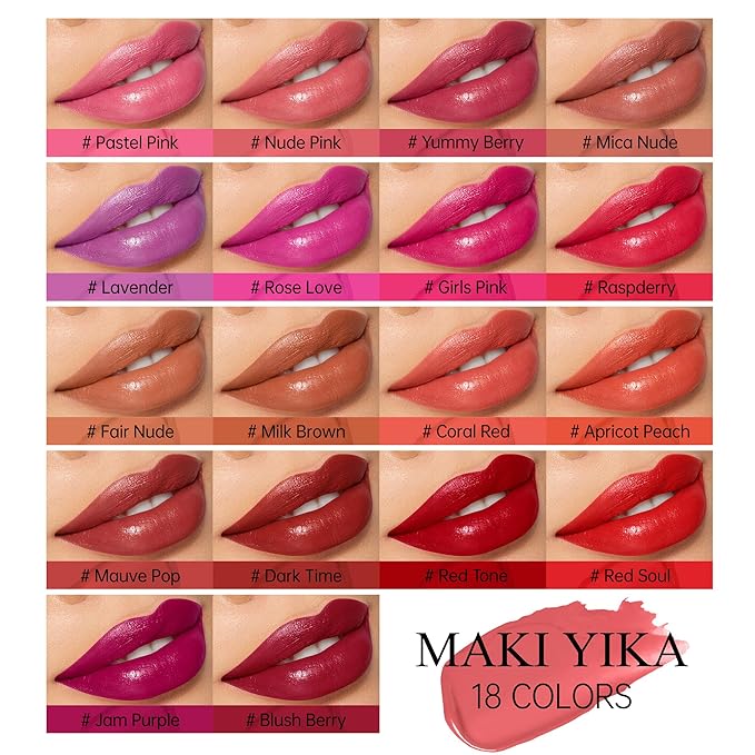 MAKI YIKA Moisture Dark Brown Lipstick for Women Hydrate Tinted Lip Balm for Dry Cracked Lips Dark Burgundy Glossy Lip Color Juicy Finish, MA071 Maduro Brown
