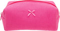 PAZIMIIK Cozy Makeup Bag for Women,Zipper Cosmetic Pouch,Waffle Hotpink