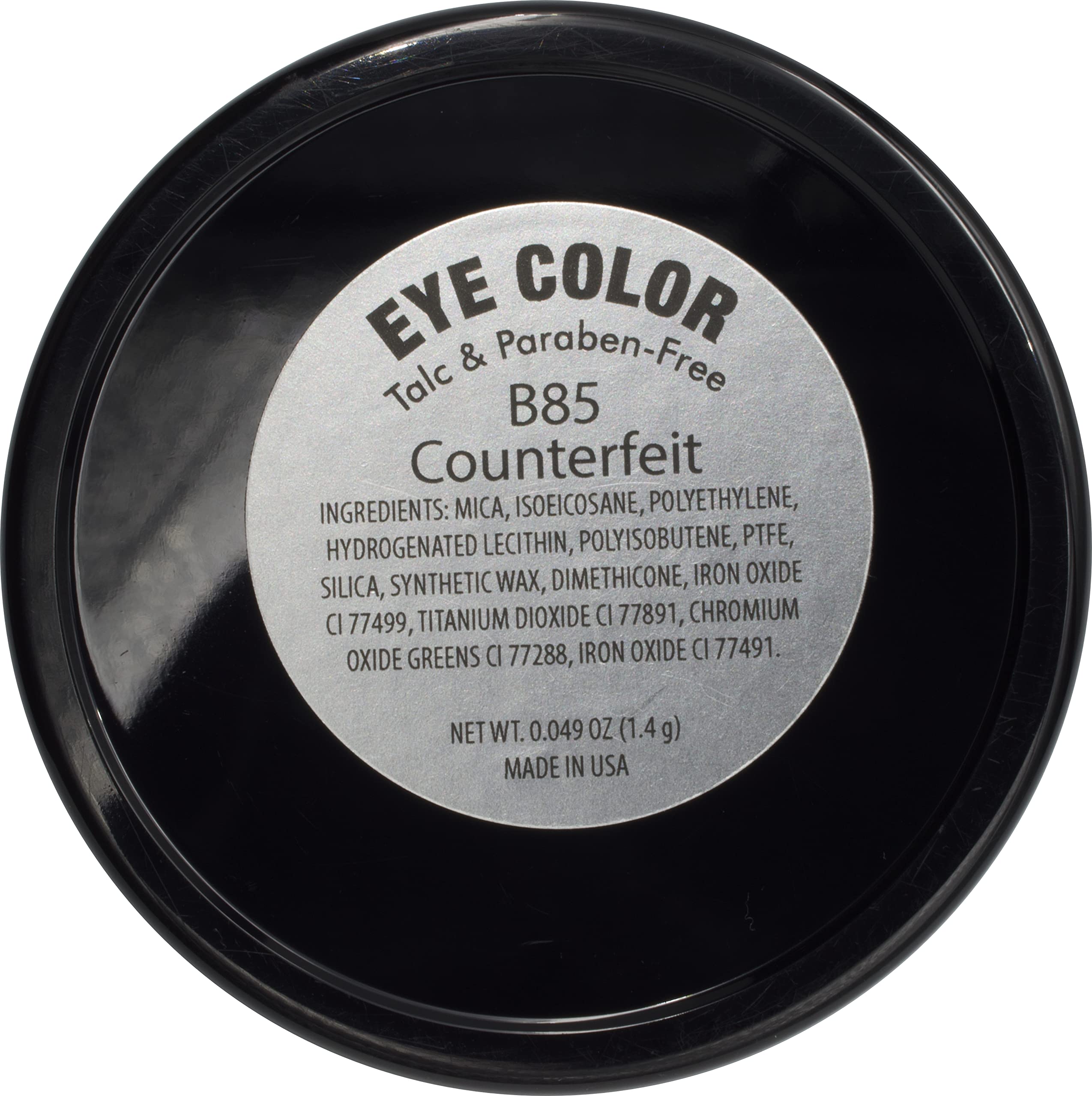 Pure Ziva Counterfeit Shimmering Deep Forest Green Blue Grey Pressed Powder Single Vegan Eyeshadow; Talc, Paraben & Cruelty Free