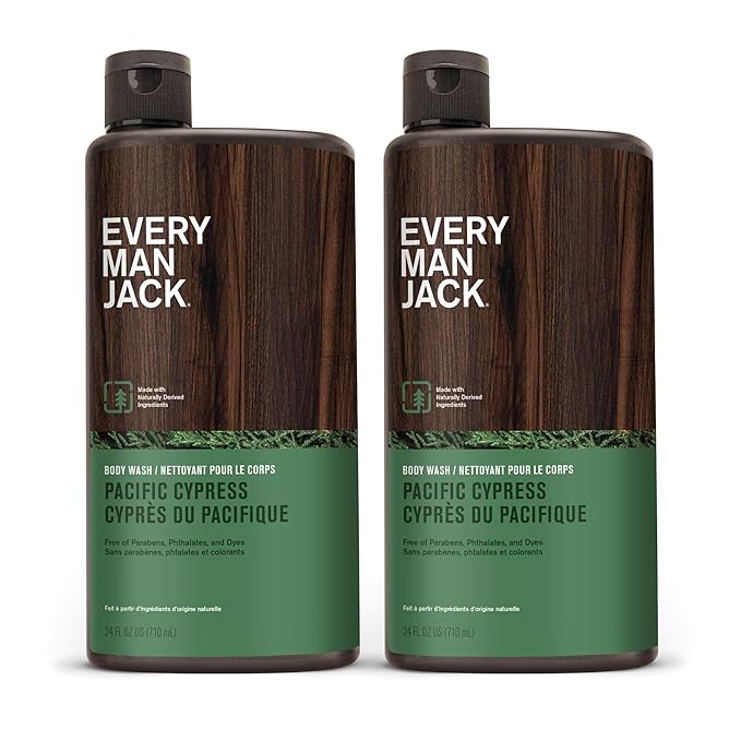 Every Man Jack Hydrating Body Wash for Men, Pacific Cypress, 2pk
