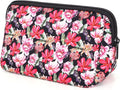 AJLTPA Waterproof Neoprene Cosmetic Bag, Floral Prints