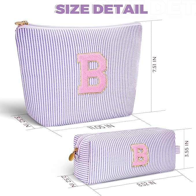Btffitting Gifts for Teen Girls Women - Birthday Gifts for 10 11 12 13 14 15 16 17 18 Years Old Girl,Makeup Bag Cosmetic Bag,Teacher Gift Trendy Stuff Toiletry Bag - Lavender,B