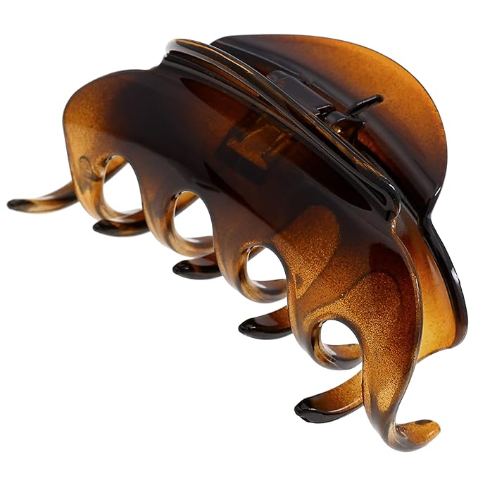 Camila Paris CP2369 French Hair Clips for Women, 3.5" Large Claw Clip Strong Hold All Day, Girl Large Claw Clips for Thick Hair, No Damage No Slip Flat Clip for Women. Made in France