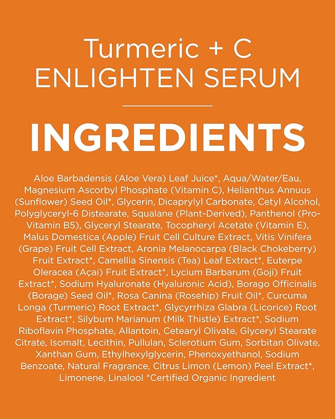 Andalou Naturals Turmeric + Vitamin C Enlighten Serum (1.1 fl oz)