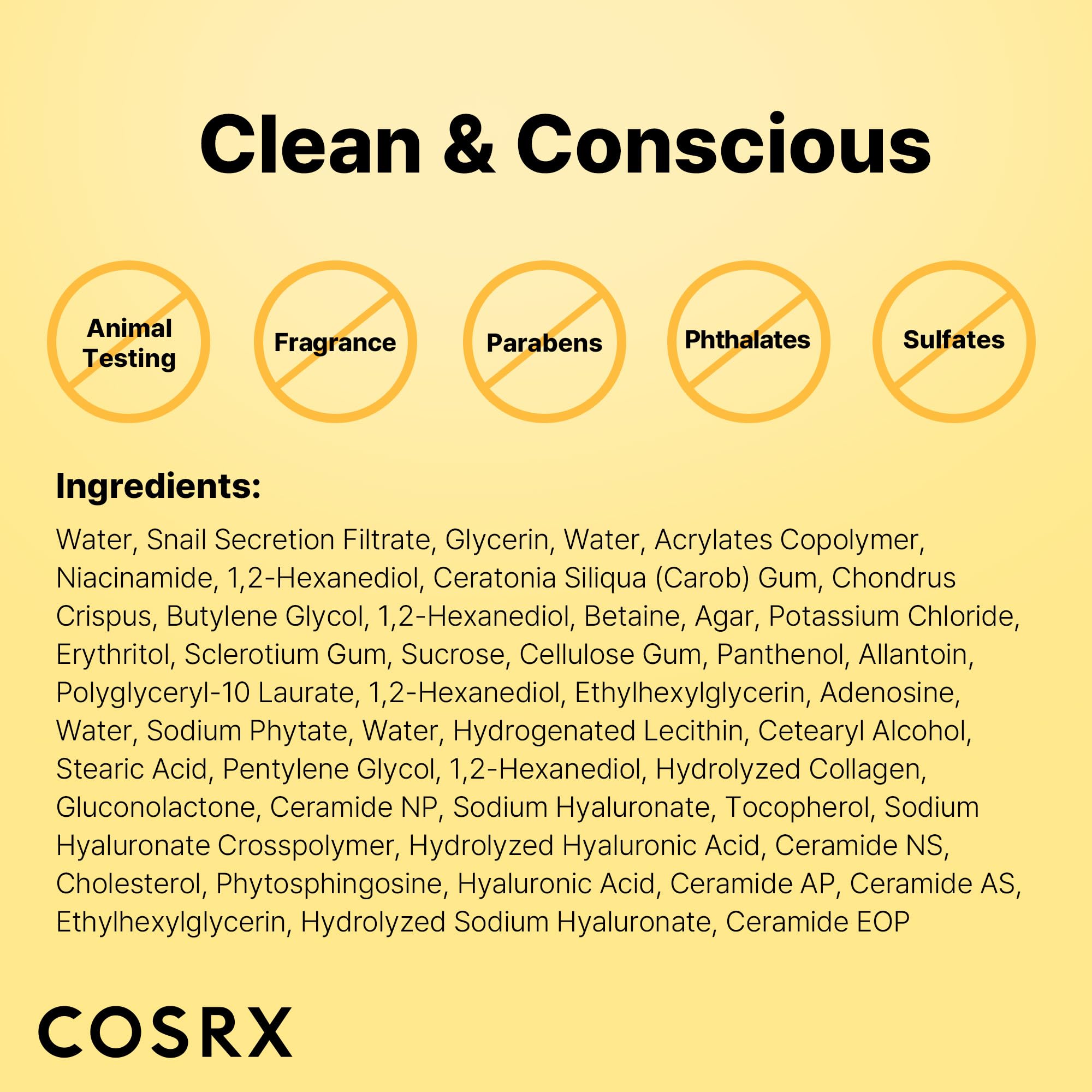 COSRX Advanced Snail Mucin Glass Glow Hydrogel Face Masks Skincare 3 EA