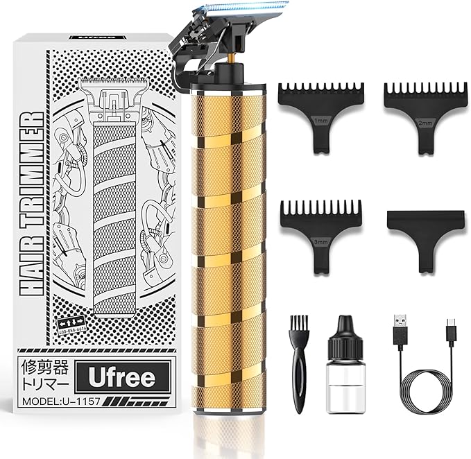 Ufree Beard Trimmer for Men, T-Blade Hair Trimmer, Zero Gap Edger Clippers