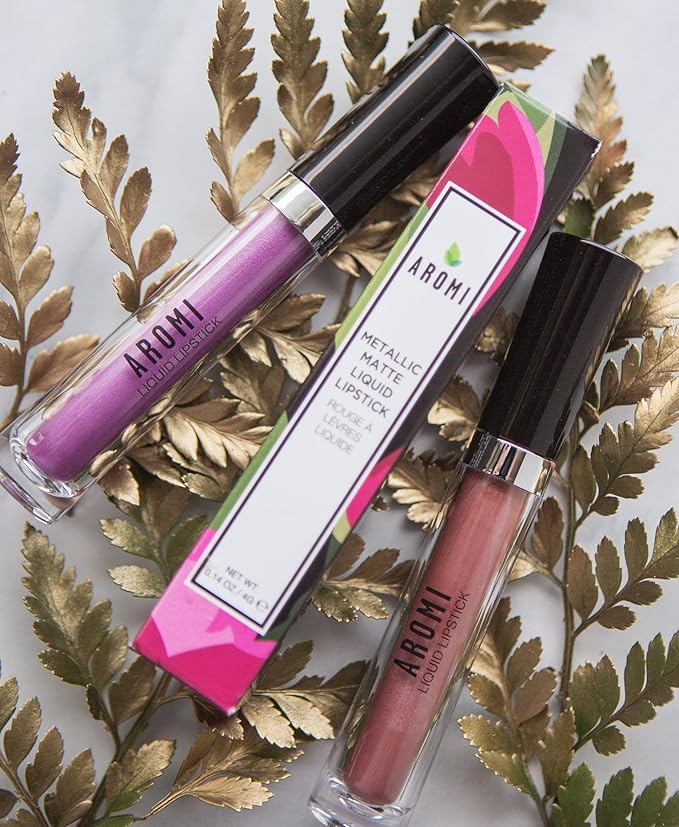 Aromi Peachy Tan Metallic Liquid Lipstick - Sepia Bronze Shade