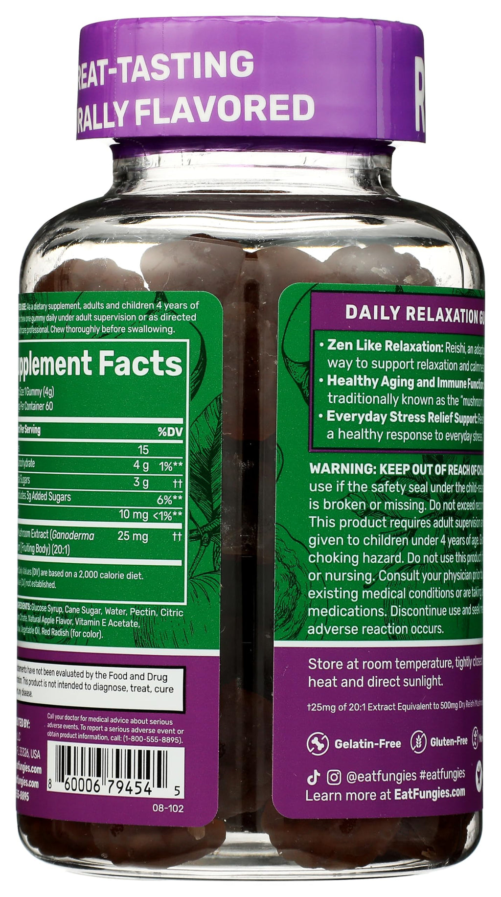Fungies Reishi Mushroom Extract Gummies | 60 Count
