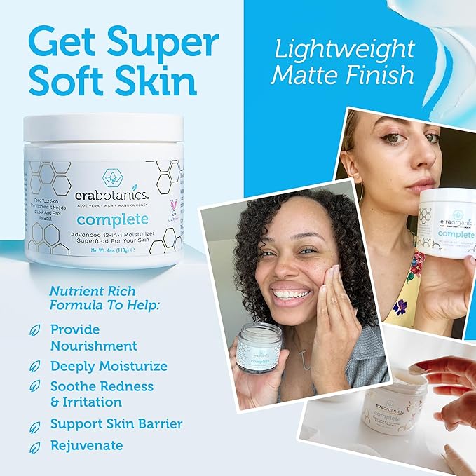 Era Organics Manuka Honey Face Cream - Complete 12-in-1 Daily Moisturizer