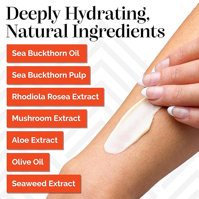 sibu Sea Buckthorn Moisturizing Body Cream & Lotion (6oz, 3-Pack)