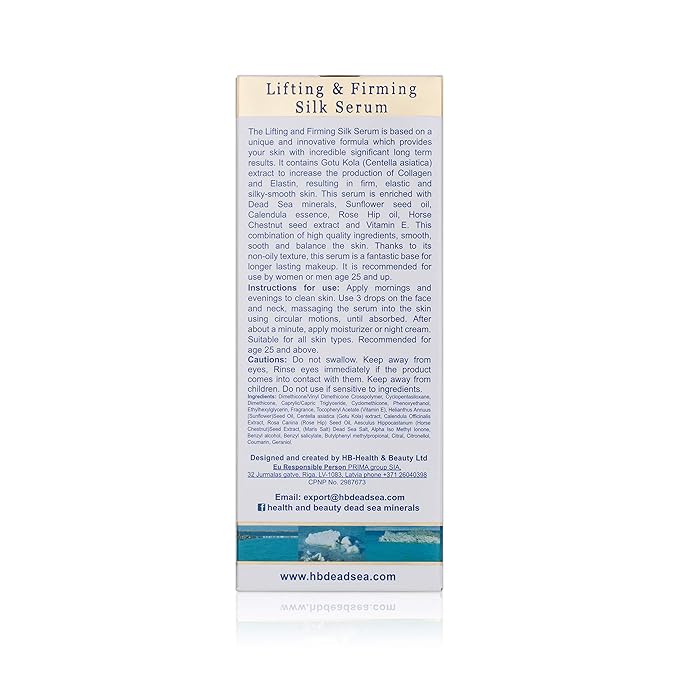 HB Dead sea Lifting & Firming Silk Serum Anti-Aging Face Serum Collagen Gotu Kola HB Dead sea 30ml