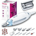 Beurer MP42 Nail Drill, 7-in-1 Nail Kit with Strong Sapphire Nail Drill Bits, Electric Nail File and Nail Buffer Includes Bright LED Light, Pedicure and Manicure Set with Storage Case